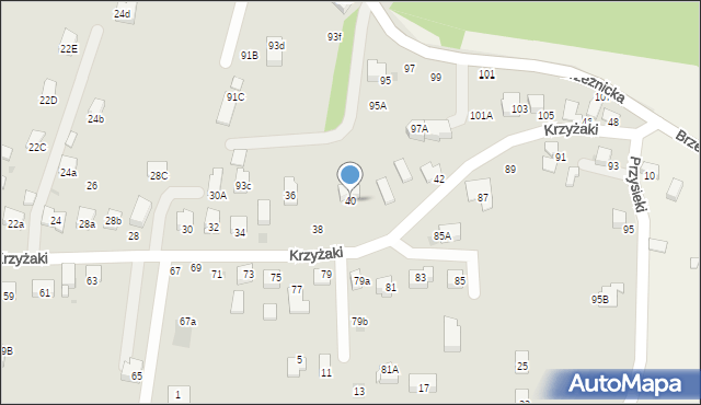 Bochnia, Krzyżaki, 40, mapa Bochni