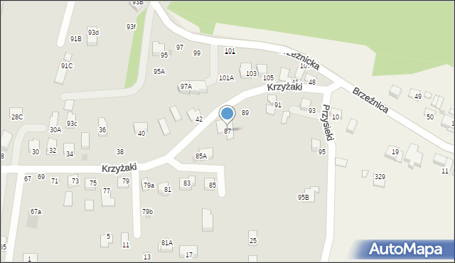 Bochnia, Krzyżaki, 87, mapa Bochni