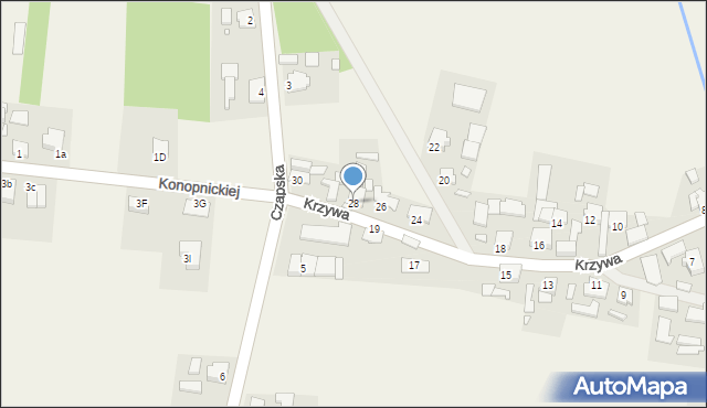 Bogacica, Krzywa, 28, mapa Bogacica