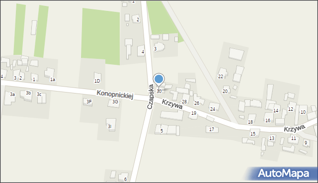 Bogacica, Krzywa, 30, mapa Bogacica