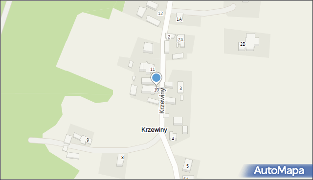 Bogaczów, Krzewiny, 10, mapa Bogaczów