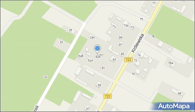 Bogatki, Królewska, 63A, mapa Bogatki