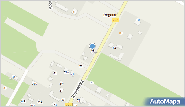 Bogatki, Królewska, 81, mapa Bogatki