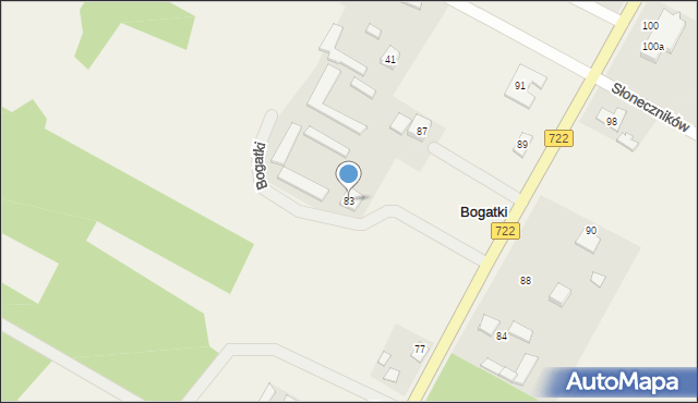 Bogatki, Królewska, 83, mapa Bogatki