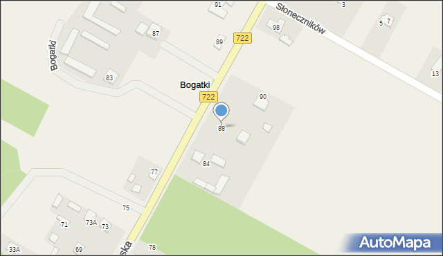 Bogatki, Królewska, 88, mapa Bogatki