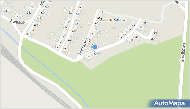 Bogatynia, Kręta, 2a, mapa Bogatynia