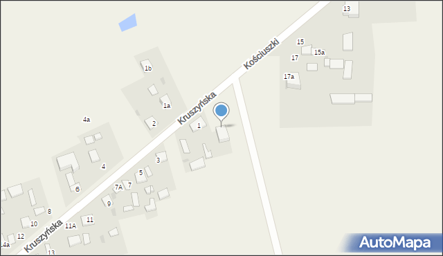 Bogusławice, Kruszyńska, 1a, mapa Bogusławice