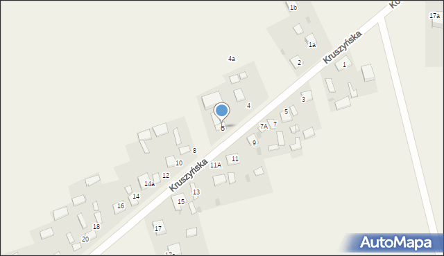 Bogusławice, Kruszyńska, 6, mapa Bogusławice