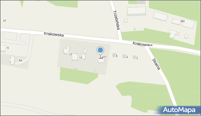 Bolęcin, Krakowska, 14a, mapa Bolęcin