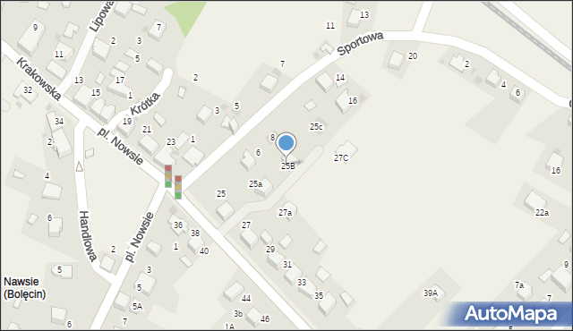 Bolęcin, Krakowska, 25B, mapa Bolęcin