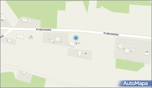 Bolęcin, Krakowska, 6, mapa Bolęcin