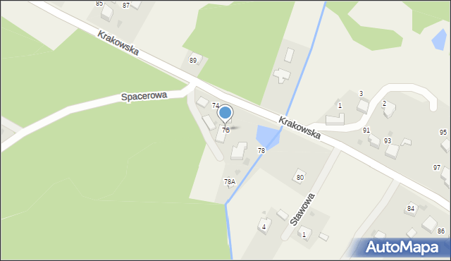 Bolęcin, Krakowska, 76, mapa Bolęcin