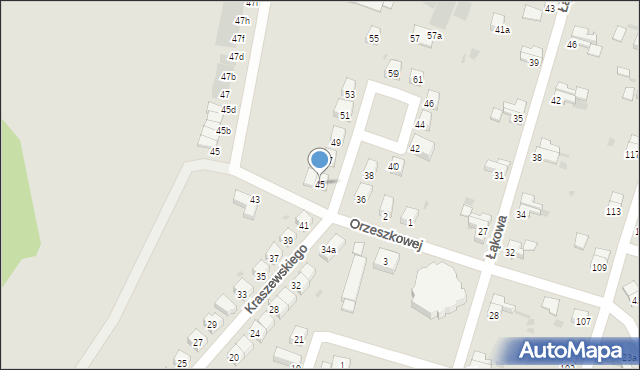 Bolesławiec, Kraszewskiego Józefa Ignacego, 45, mapa Bolesławca