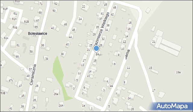 Bolesławiec, Króla Kazimierza Wielkiego, 22, mapa Bolesławca