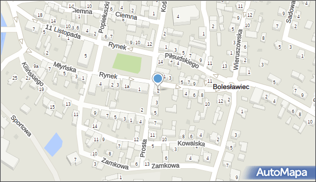 Bolesławiec, Krakowska, 2, mapa Bolesławca