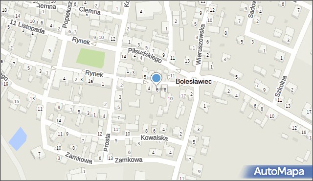 Bolesławiec, Krakowska, 6, mapa Bolesławca