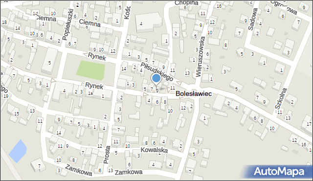 Bolesławiec, Krakowska, 9, mapa Bolesławca