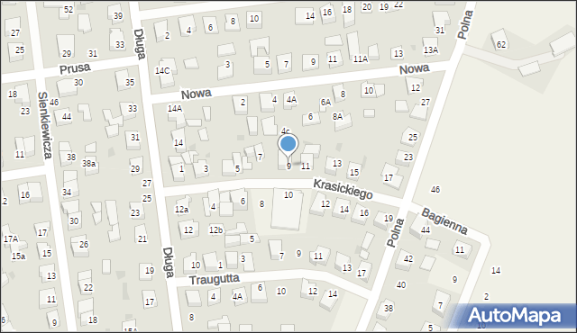Bolszewo, Krasickiego Ignacego, bp., 9, mapa Bolszewo