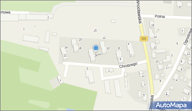 Borek Strzeliński, Króla Bolesława Chrobrego, 14, mapa Borek Strzeliński