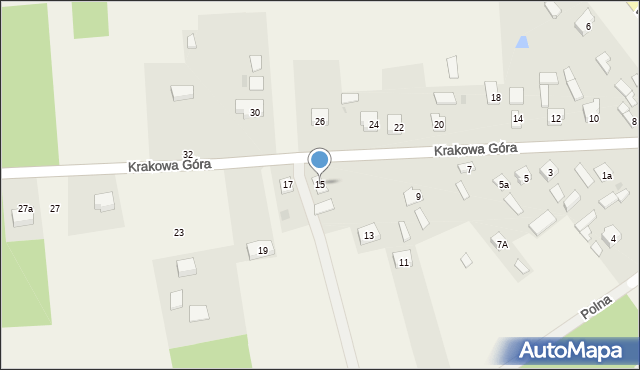 Borkowice, Krakowa Góra, 15, mapa Borkowice