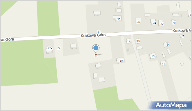 Borkowice, Krakowa Góra, 23, mapa Borkowice