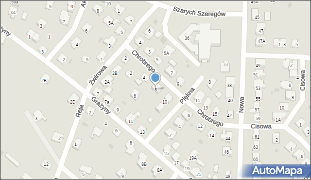Brodnica, Króla Bolesława Chrobrego, 8, mapa Brodnica