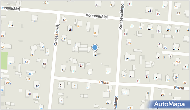 Brwinów, Kraszewskiego Józefa Ignacego, 14, mapa Brwinów