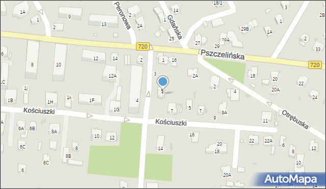 Brwinów, Kraszewskiego Józefa Ignacego, 5/5A, mapa Brwinów