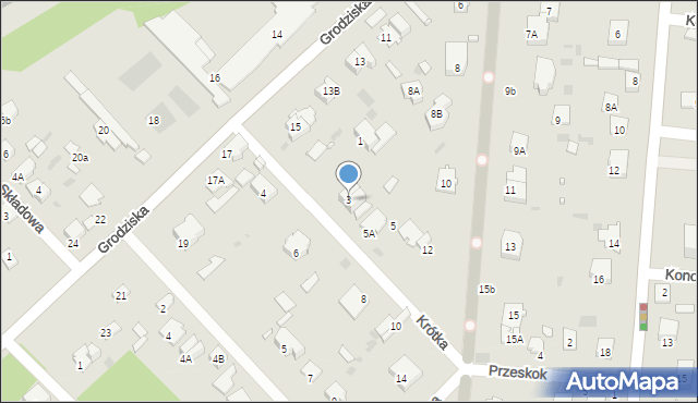 Brwinów, Krótka, 3, mapa Brwinów