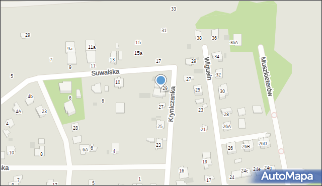 Brwinów, Kryniczanka, 29B, mapa Brwinów