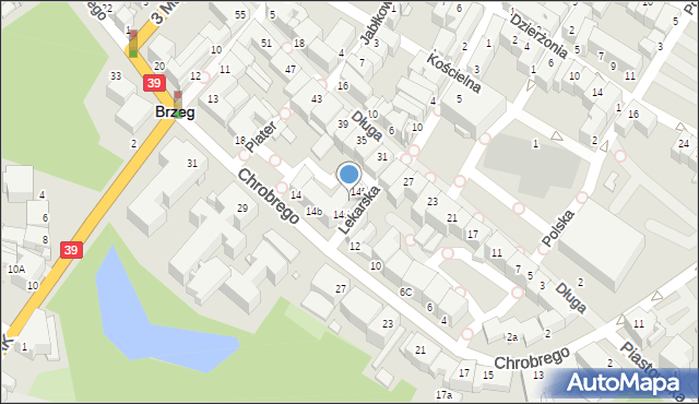 Brzeg, Króla Bolesława Chrobrego, 14e, mapa Brzeg