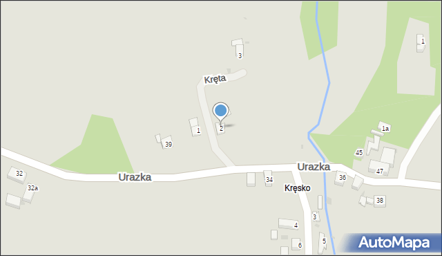 Brzeg Dolny, Kręta, 2, mapa Brzeg Dolny