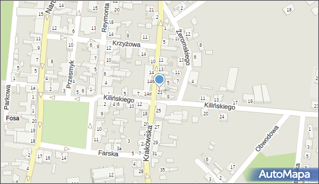 Brześć Kujawski, Krakowska, 21, mapa Brześć Kujawski