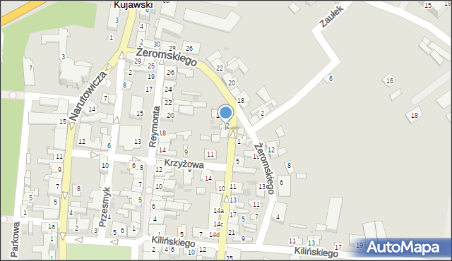 Brześć Kujawski, Krakowska, 4, mapa Brześć Kujawski