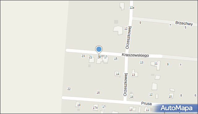 Brześć Kujawski, Kraszewskiego, 19, mapa Brześć Kujawski