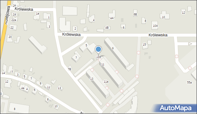 Brześć Kujawski, Królewska, 11b, mapa Brześć Kujawski