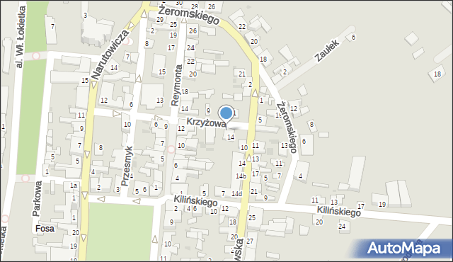 Brześć Kujawski, Krzyżowa, 8, mapa Brześć Kujawski