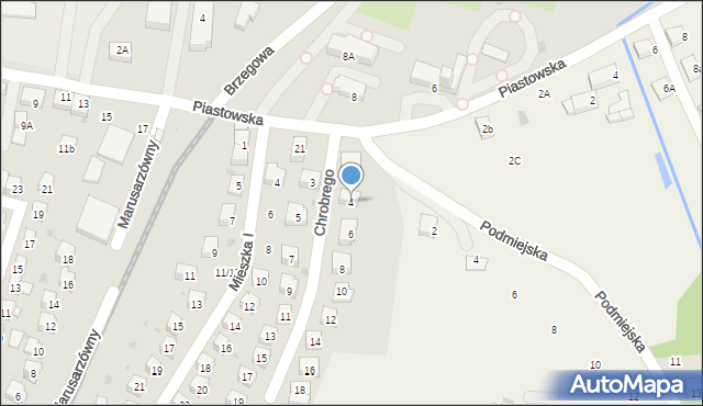 Brzesko, Króla Bolesława Chrobrego, 4, mapa Brzesko