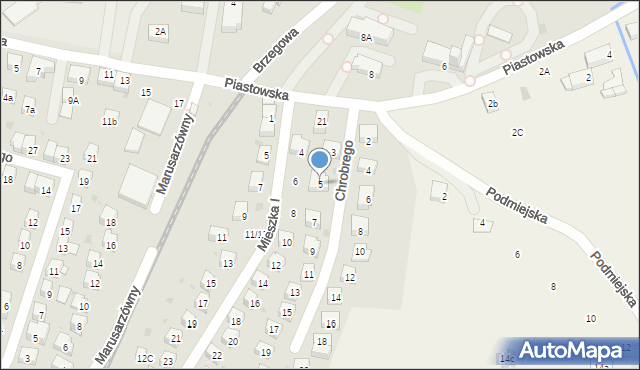 Brzesko, Króla Bolesława Chrobrego, 5, mapa Brzesko