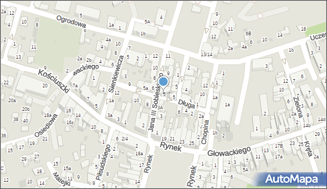 Brzesko, Króla Jana III Sobieskiego, 5, mapa Brzesko