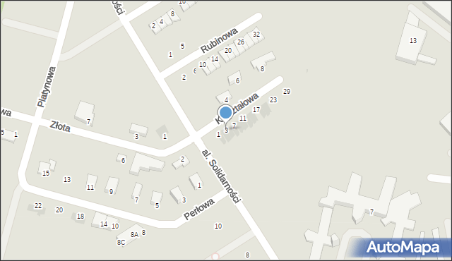 Brzesko, Kryształowa, 3, mapa Brzesko