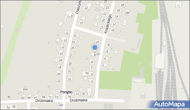 Brzeszcze, Krasickiego, 11, mapa Brzeszcze