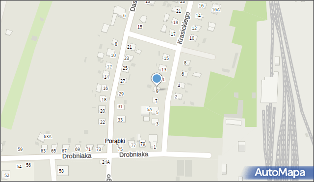 Brzeszcze, Krasickiego, 9, mapa Brzeszcze