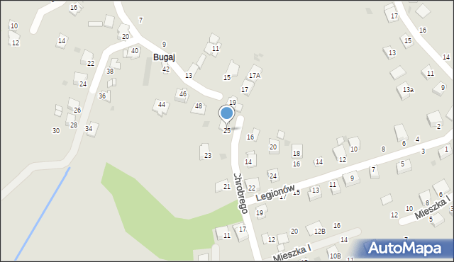 Brzeszcze, Króla Bolesława Chrobrego, 25, mapa Brzeszcze