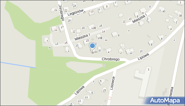 Brzeszcze, Króla Bolesława Chrobrego, 8, mapa Brzeszcze