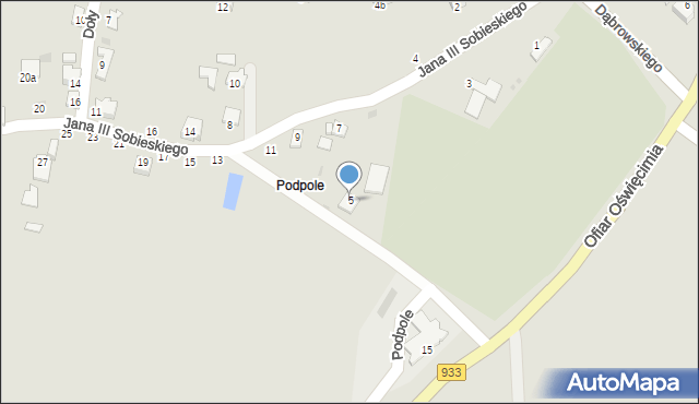 Brzeszcze, Króla Jana III Sobieskiego, 5, mapa Brzeszcze