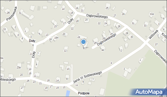 Brzeszcze, Króla Jana III Sobieskiego, 6, mapa Brzeszcze