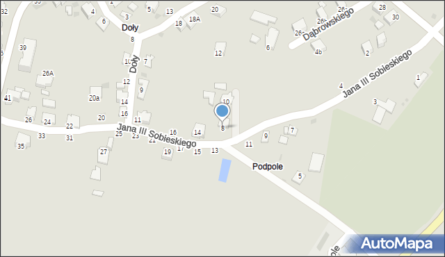 Brzeszcze, Króla Jana III Sobieskiego, 8, mapa Brzeszcze