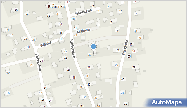 Brzezinka, Krakowska, 27A, mapa Brzezinka