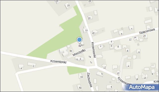 Brzezinka, Krzemionki, 9a, mapa Brzezinka